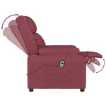 vidaXL Fauteuil inclinable électrique Rouge bordeaux Tissu