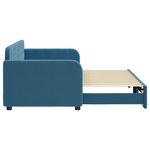 vidaXL Lit de jour avec lit gigogne bleu 80x200 cm velours