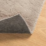vidaXL Tapis HUARTE à poils courts doux et lavable sable 120x120 cm