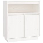 vidaXL Buffet Blanc 70x34x80 cm Bois massif de pin