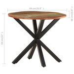 vidaXL Table d'appoint 68x68x56 cm Bois de récupération massif