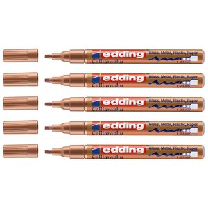 Marqueur Peinture Brillante 753 Cuivre Pointe Calligraphie 1-2 5 mm x 5 EDDING