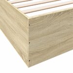 vidaXL Cadre de lit sans matelas chêne sonoma 200x200 cm