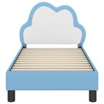 vidaXL Cadre de lit pour tout-petit avec tête de lit Bleu 70 x 140 cm