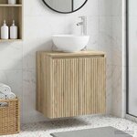 vidaXL Vanité de lavabo mural Chêne Sonoma 49 5 x 41 x 64 5 cm