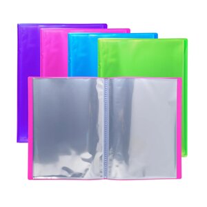 Protège-documents En Polypropylène Semi Rigide Iderama Pp 120 Vues - A4 - Couleurs Assorties - X 8 - Exacompta