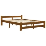 vidaXL Cadre de lit sans matelas marron miel pin massif 140x200 cm