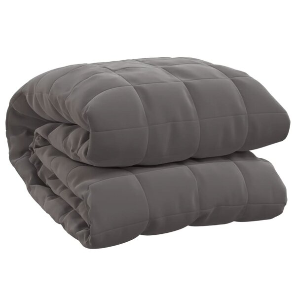 vidaXL Couverture lestée Gris 200x220 cm 13 kg Tissu