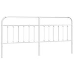 vidaXL Tête de lit de remplacement métal blanc 193 cm