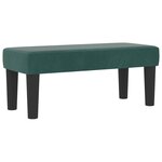 vidaXL Lit à ressort avec matelas et banc vert foncé 90x190 cm velours