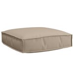 vidaXL Coussin de palette pour siège taupe 60x60x12 cm en tissu Oxford