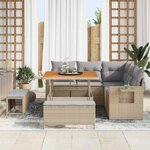 vidaXL Ensemble de canapé de jardin 9 Pièces Beige et Gris clair
