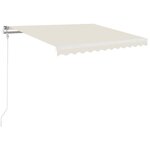 vidaXL Auvent rétractable automatique 350x250 cm Crème