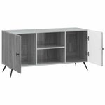 vidaXL Meuble TV 102 x 34 5 x 50 cm Sonoma gris Bois d'ingénierie