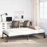 vidaXL Cadre de lit sans matelas pliable noir 90x190 cm acier
