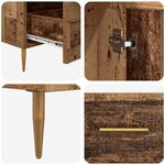 vidaXL Haut Armoire avec tiroir Bois Ancien 69 5 x 31 x 115 cm