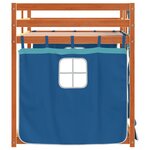vidaXL Lit superposé sans matelas bleu 80x200 cm bois de pin massif