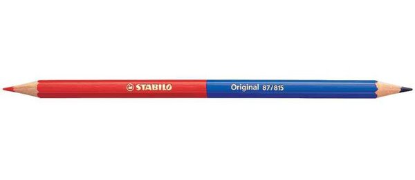 Crayon de couleur héxagonal ORIGINAL 87 Mine 2,5 mm Rouge / Bleu à l'unité STABILO