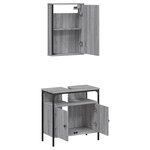 vidaXL Ensemble de meubles de salle de bain 2 Pièces Sonoma gris