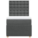 vidaXL Sommier à lattes de lit avec matelas Gris foncé 80x200 cm Tissu