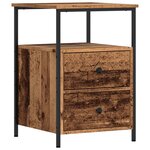 vidaXL Table de chevet vieux bois 34x35 5x50 cm bois d’ingénierie