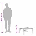 vidaXL Repose-pied de jardin bois de pin massif