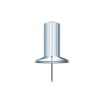 Boîte De 25 Épingles Papic - Hauteur De Pointe 7mm - 10mm De Diamètre - Cristal Translucide - Exacompta