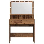 vidaXL Table de Toilette avec tiroir Bois ancien 80 x 41 x 134.5 cm