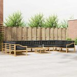 vidaXL Ensemble de canapés d'extérieur 11 Pièces Blanc et anthracite