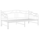 vidaXL Cadre de canapé-lit extensible Blanc Métal 90x200 cm