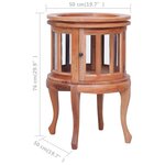 vidaXL Armoire de vitrine Naturel 50x50x76 cm Bois d'acajou massif