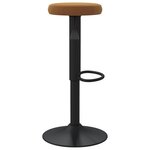 Vidaxl tabourets de bar 2 pcs marron velours