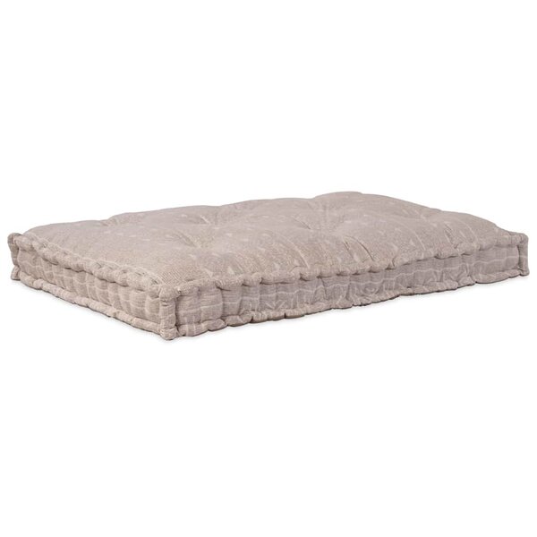 vidaXL Coussin de canapé sur palette Marron clair tissu