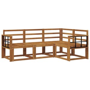 vidaXL Ensemble de canapés d'extérieur 4 pc Naturel