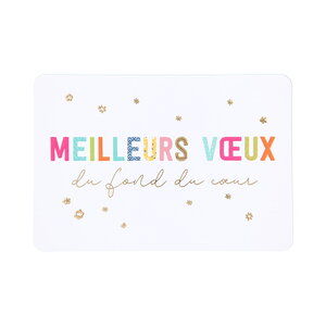 Carte de voeux - amour / amitié - meilleurs voeux du fond du coeur