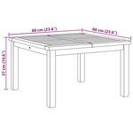 vidaXL Table basse Marron 60 x 60 x 36 cm Bois de teck solide