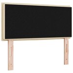 vidaXL Tête de lit LED avec bandes LED Crème 80 cm tissu