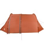 vidaXL Tente de camping tunnel 4 personnes gris et orange imperméable