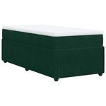 vidaXL Sommier à lattes de lit avec matelas Vert foncé 90x190 cm