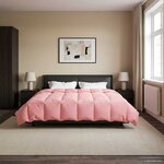vidaXL Duvet d'été simple Matelassé Rose 200 x 240 cm Microfibre