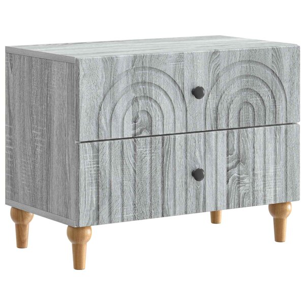 vidaXL Cabinet de chevet avec tiroir Sonoma gris 62 x 34 5 x 48 cm