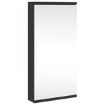vidaXL Armoire de bain à miroir d'angle noir 30x24x60 cm