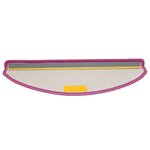 vidaXL Tapis d'escalier 10 pièces 65 x 21 x 4 cm Violet Demi-rond Grand
