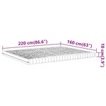 vidaXL Matelas en mousse blanc 160x220 cm 7 zones dureté 20 ILD