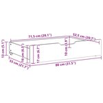 vidaXL Tiroirs sous le lit 2 Pièces blanc 80x55x17 cm bois de pin massif