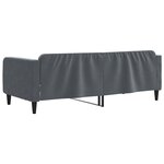 vidaXL Lit de repos gris foncé 90x190 cm velours