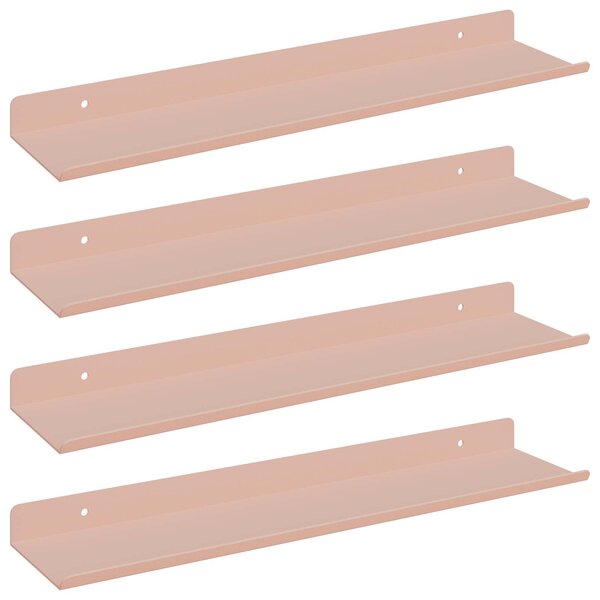 vidaXL Étagère flottante 4 pc Rose 40 x 8 5 x 2 5 cm Acier
