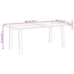 vidaXL Table à manger 200x90x75 cm bois d'acacia solide
