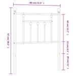 vidaXL Tête de lit métal blanc 75 cm