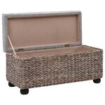 Banquette pouf tabouret meuble banc 2 Pièces jacinthe d'eau gris 3002178